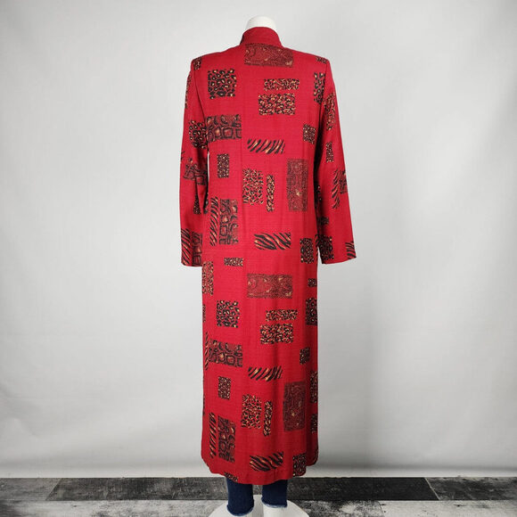 Vintage Jessica Red Button Up Long Blazer Jacket Size 8 - Picture 7 of 10